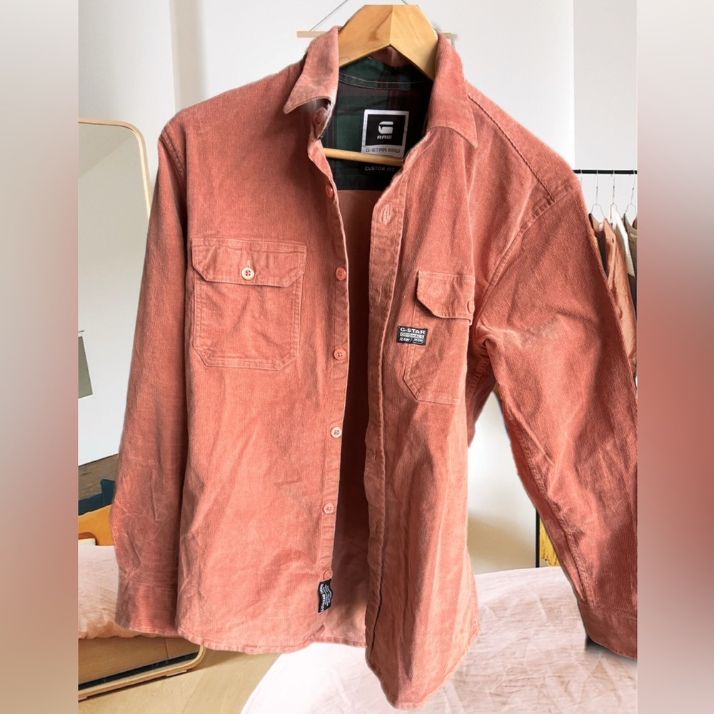 G-Star Cord Button Up Slim L. EUC
